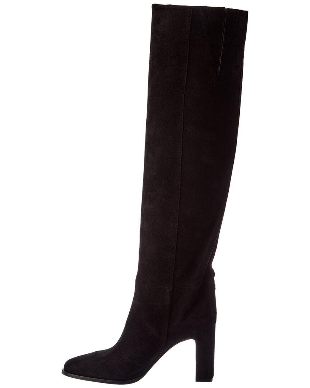 Jimmy Choo Black Caly 85 Suede Over-The-Knee Boot
