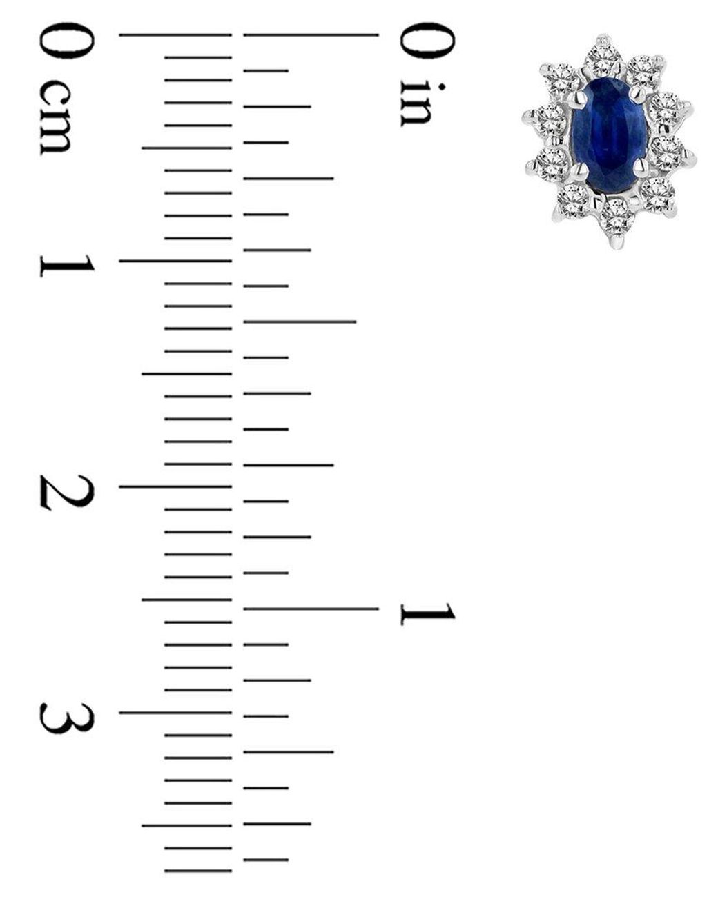 LEVARON Blue 14K 0.70 Ct. Tw. Diamond & Sapphire Earrings