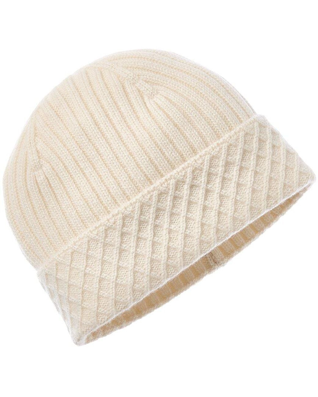 Bruno Magli Natural Diamond Cuff Rib Cashmere Beanie