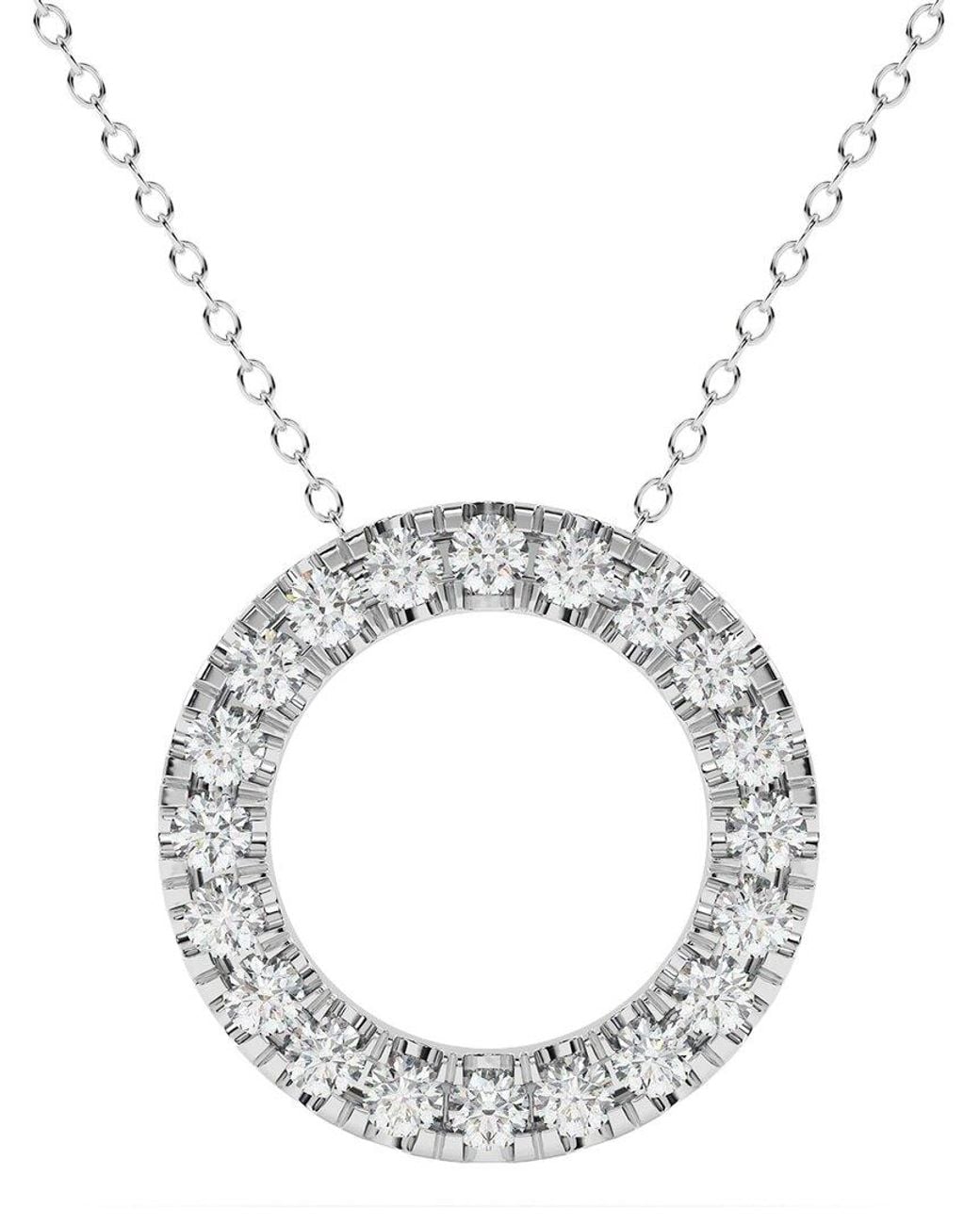 Diamond Select Cuts Metallic 14K 2.00 Ct. Tw. Diamond Pendant Necklace