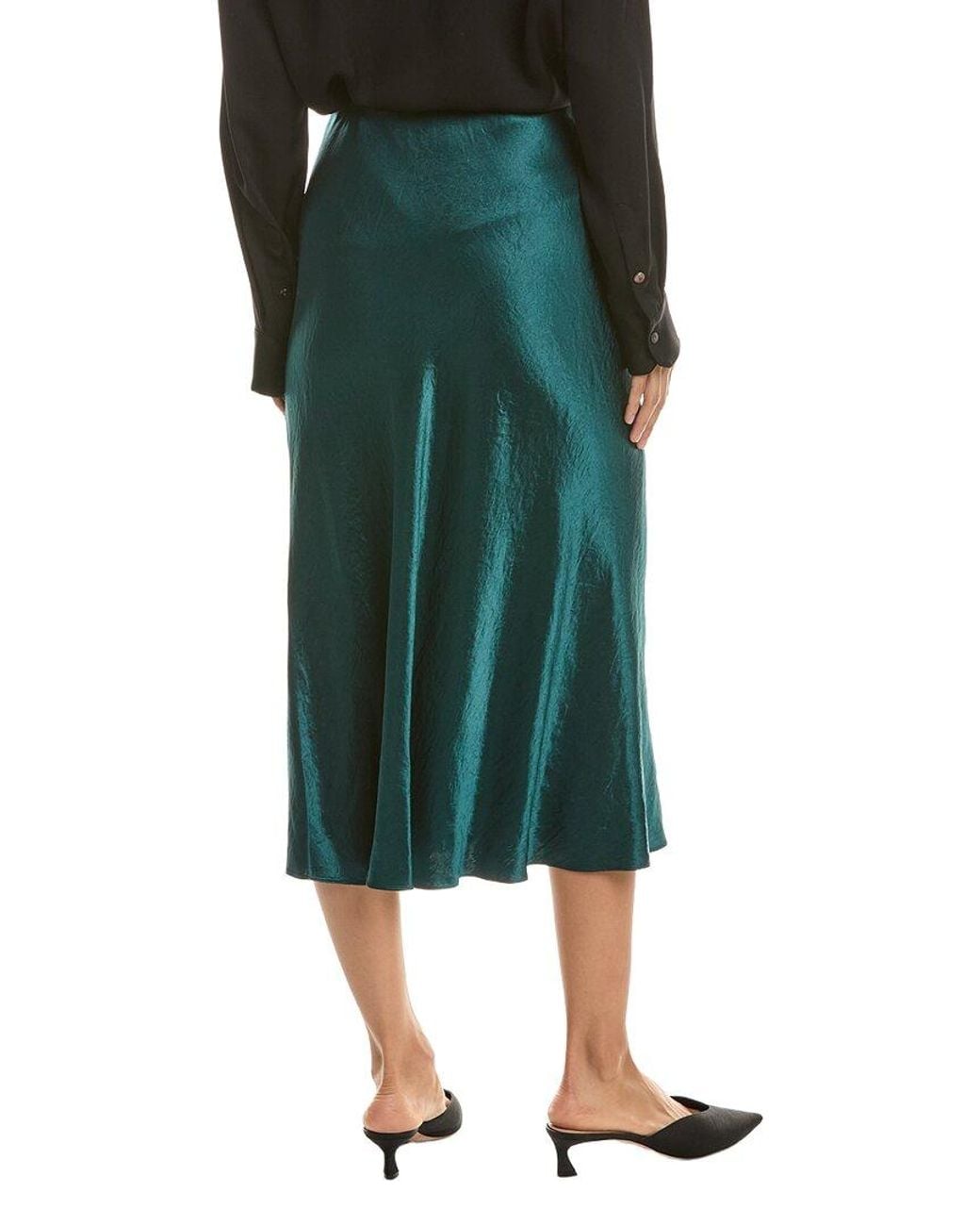 Vince Green Shaped Hem Slip Skirt