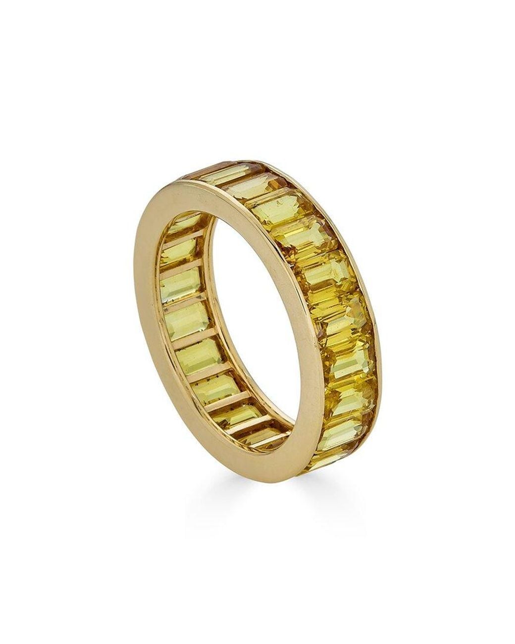 Diana M Metallic Fine Jewelry 18K 7.02 Ct. Tw. Sapphire Eternity Ring
