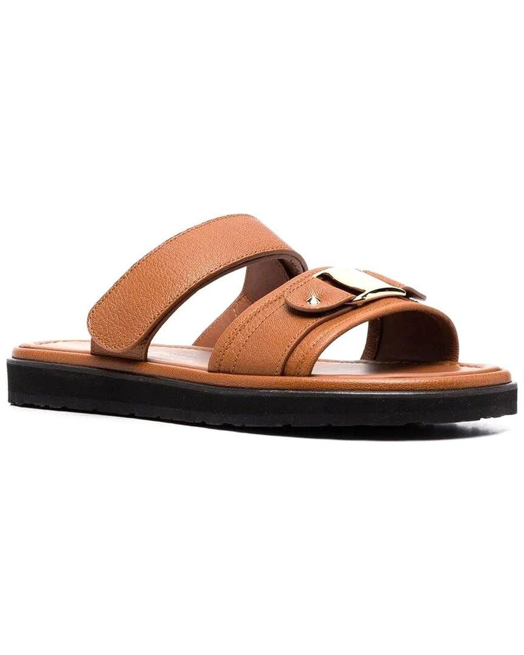 Ferragamo Brown Vara Leather Sandal