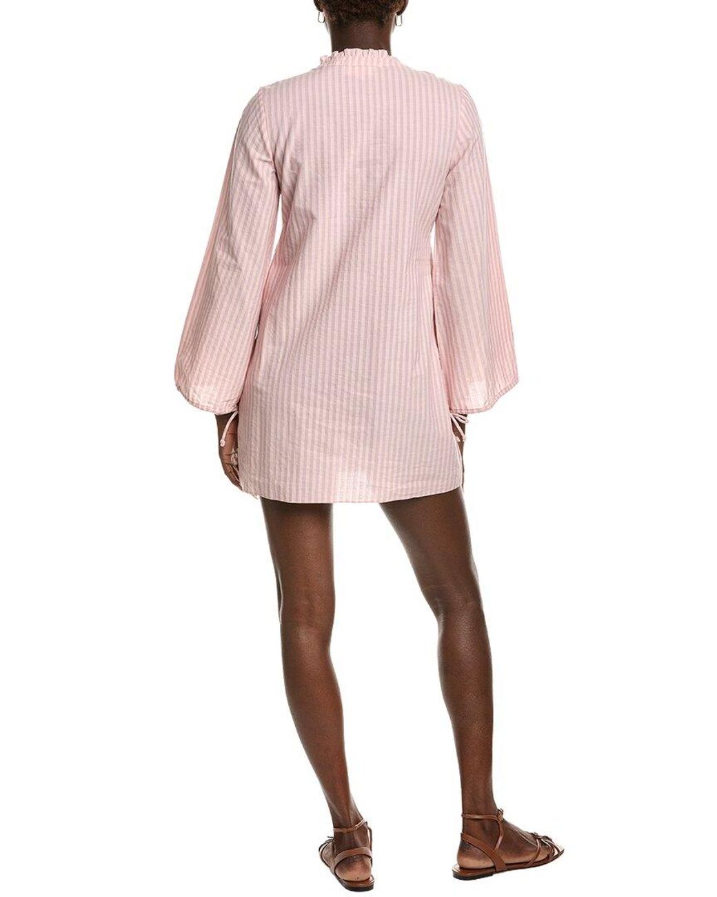 Garrie B Pink Yarn Dye Mini Dress
