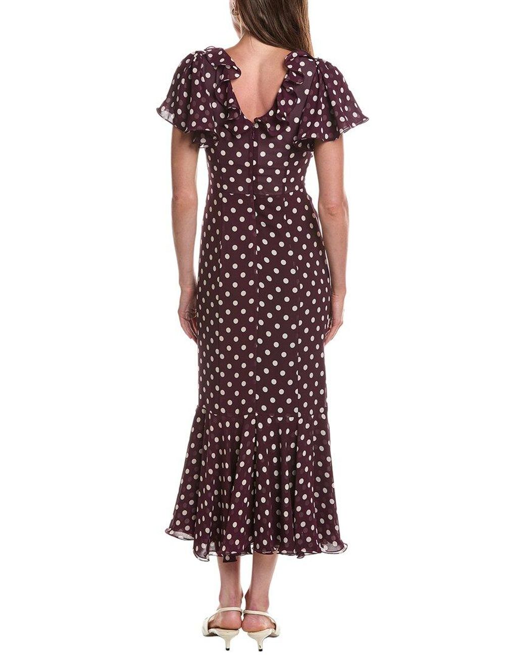 Cinq À Sept Red Camille Polka Dot Clio Dress