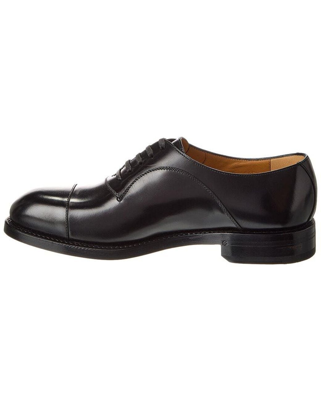 Gucci Black Interlocking G Leather Oxford for men