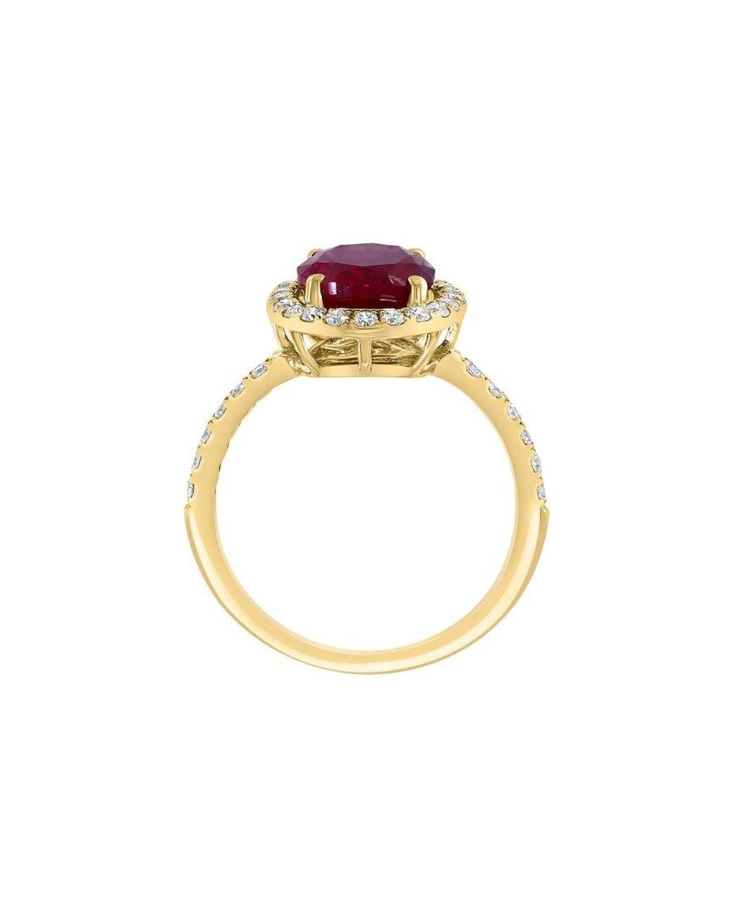 Effy Fine Jewelry Pink 14K 2.76 Ct. Tw. Lab-Grown Diamond & Lab-Grown Ruby Ring