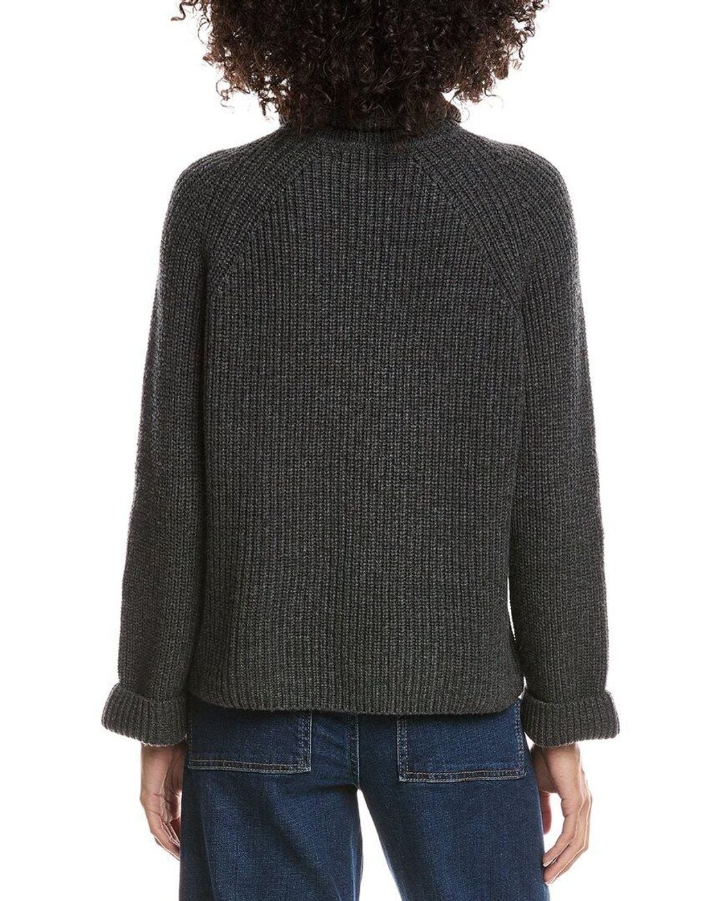 Forte Black Luxe Wool & Cashmere-Blend Turtleneck Sweater