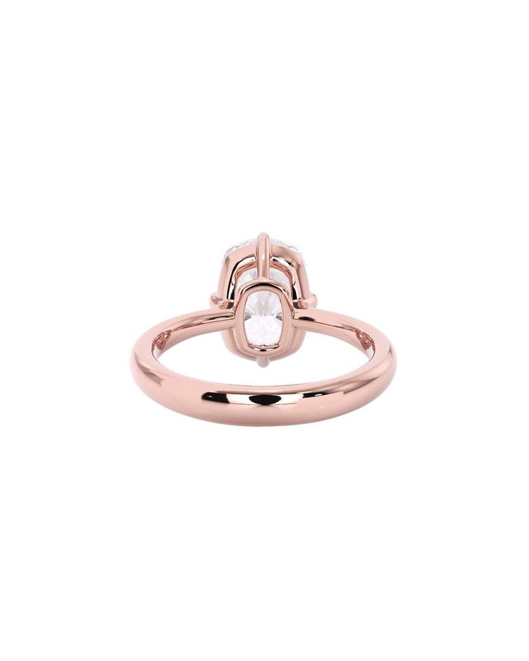 Lab Grown Diamonds White 14K Rose 3.00 Ct. Tw. Lab-Grown Diamond Ring