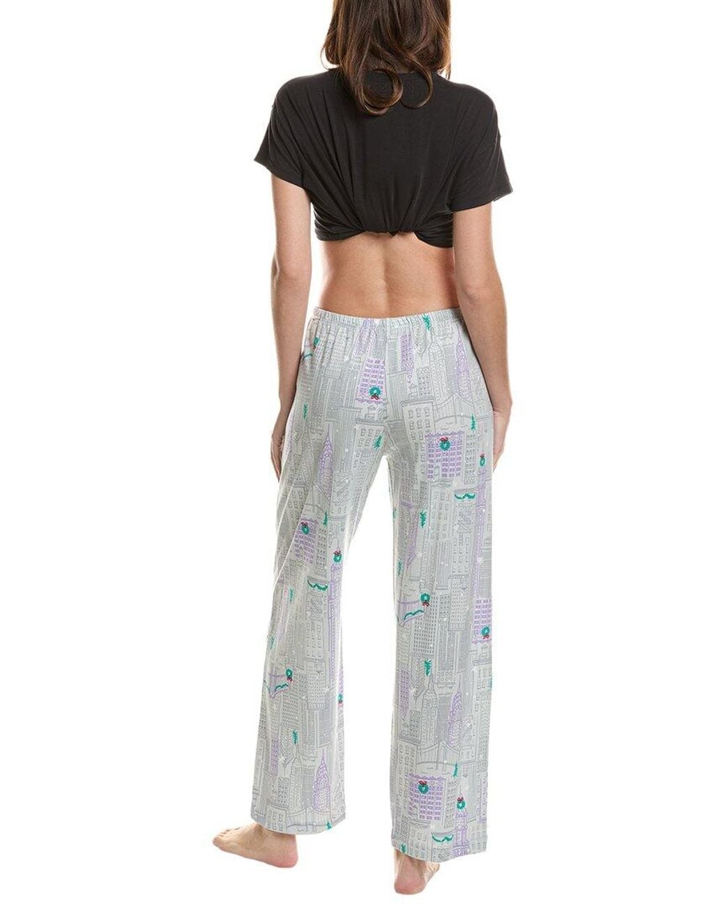 Hue Blue City Snowscape Pajama Pant