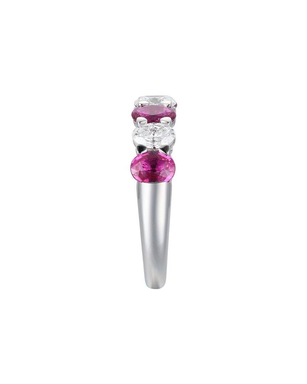 Gregg Ruth Pink 14K 2.87 Ct. Tw. Diamond & Ruby Band