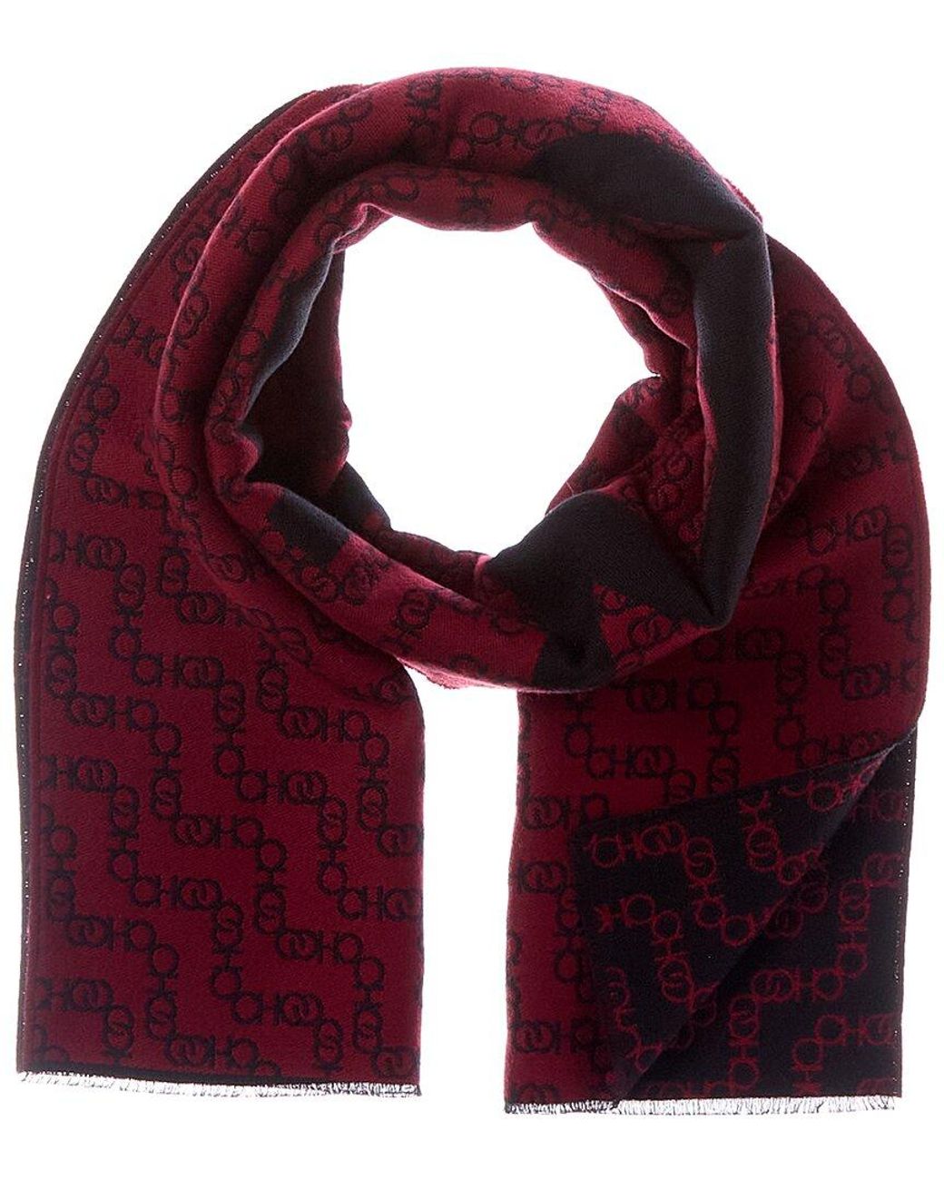 Jimmy Choo Purple Wool-Blend Scarf