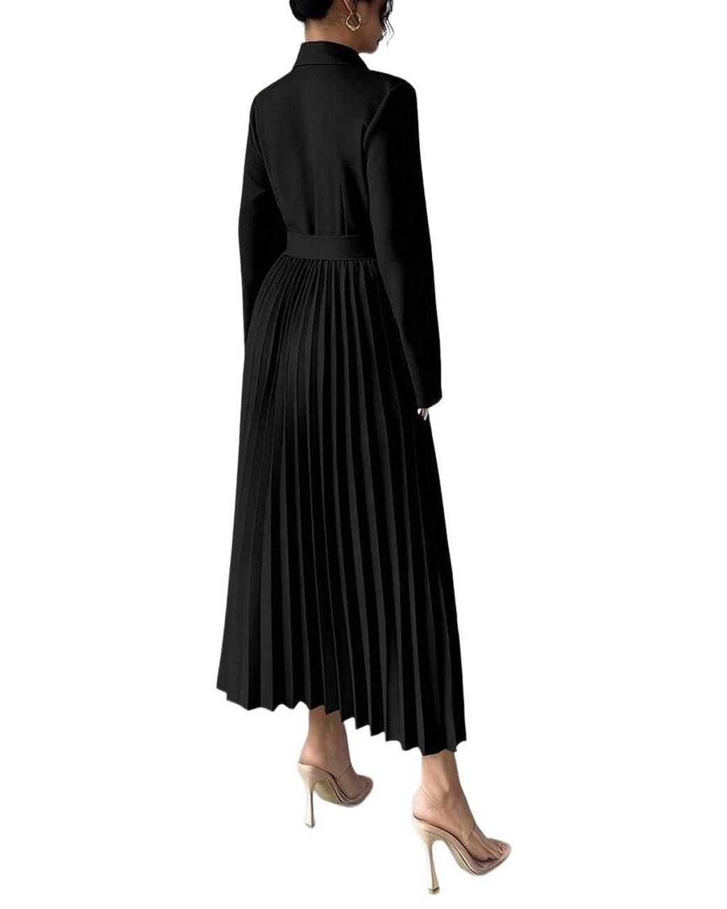 XIRELLI Black Solid Maxi Dress