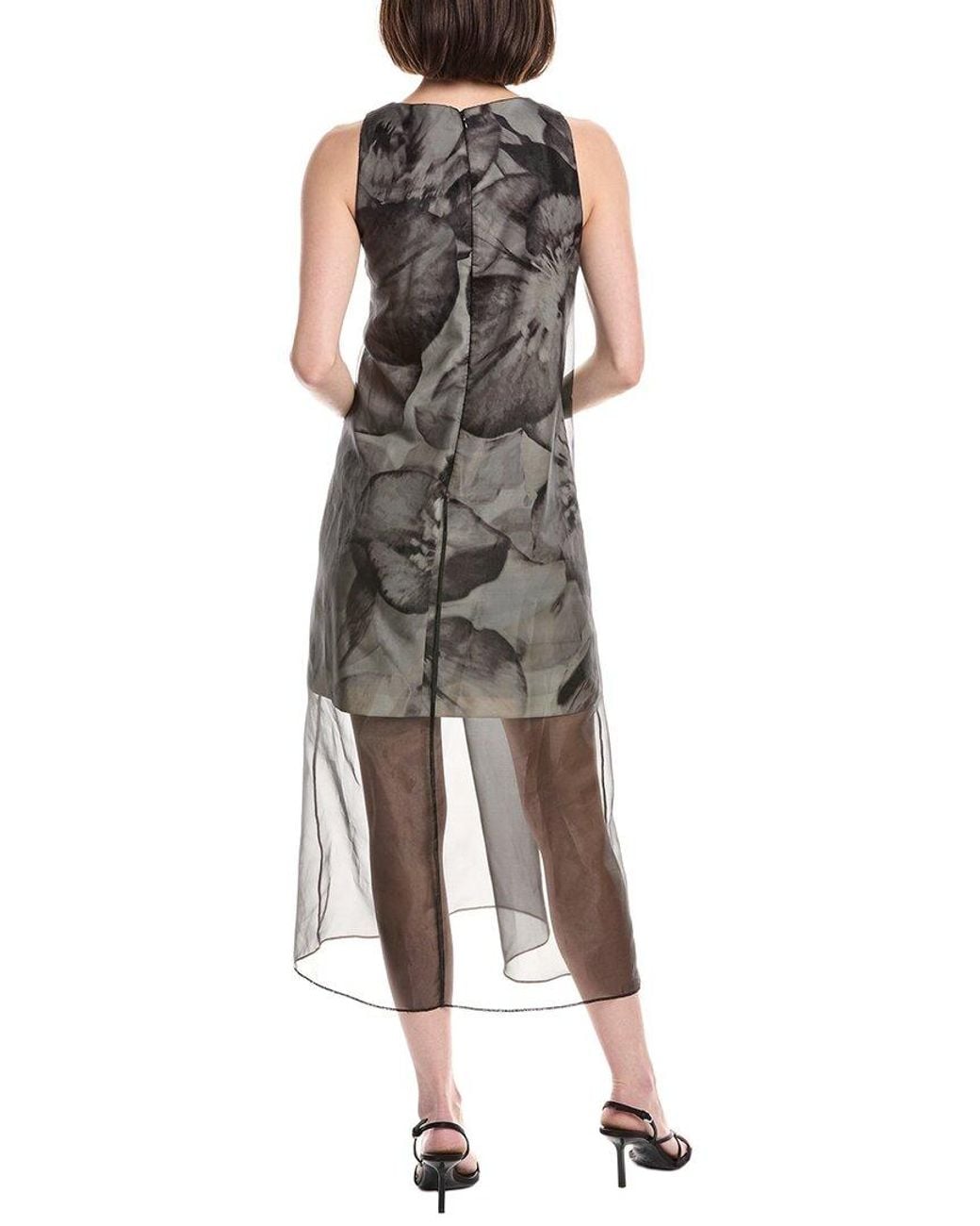 Kenneth Cole Black Mini Sheer Overlay Dress