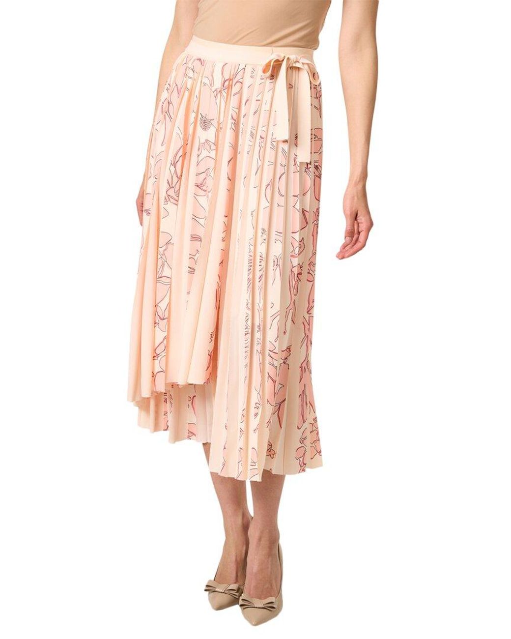 Marc Cain Pleated Skirt in Pink | Lyst
