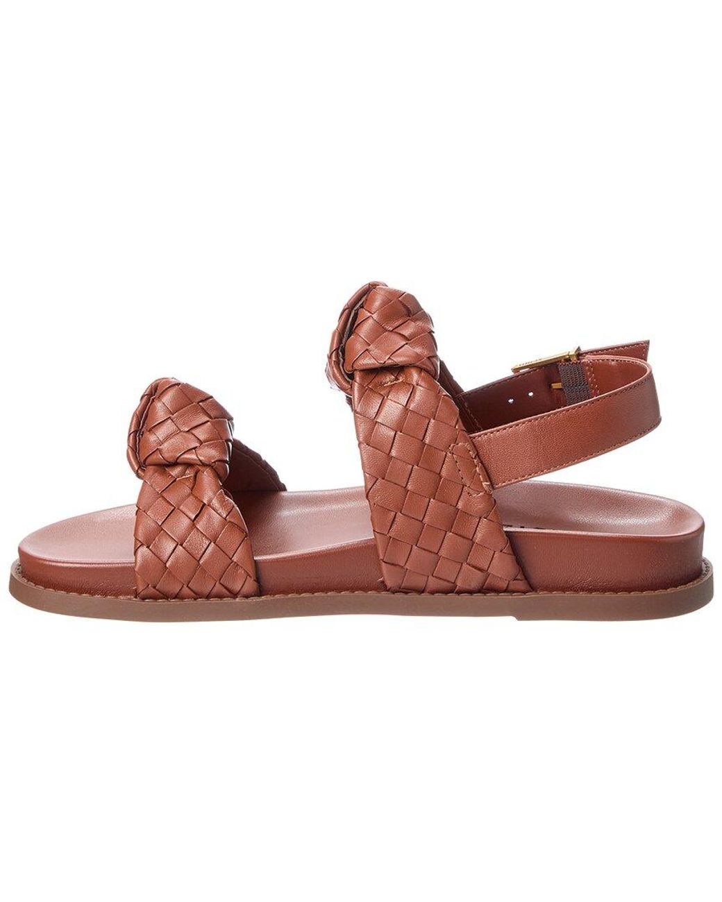 SCHUTZ SHOES Brown Kareena Leather Sandal