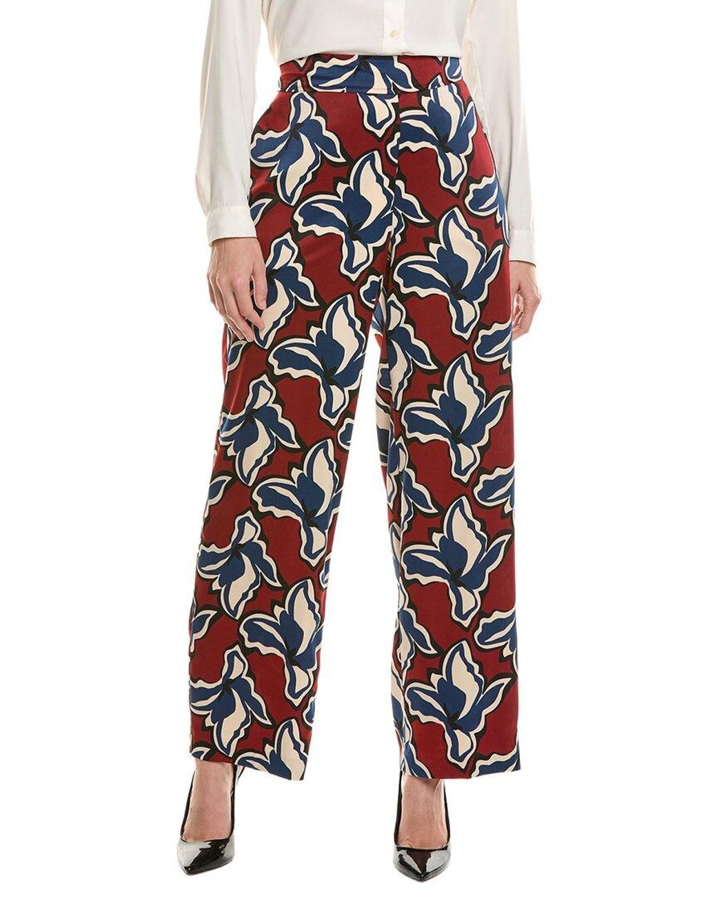 Anne Klein Blue High-Rise Printed Pant
