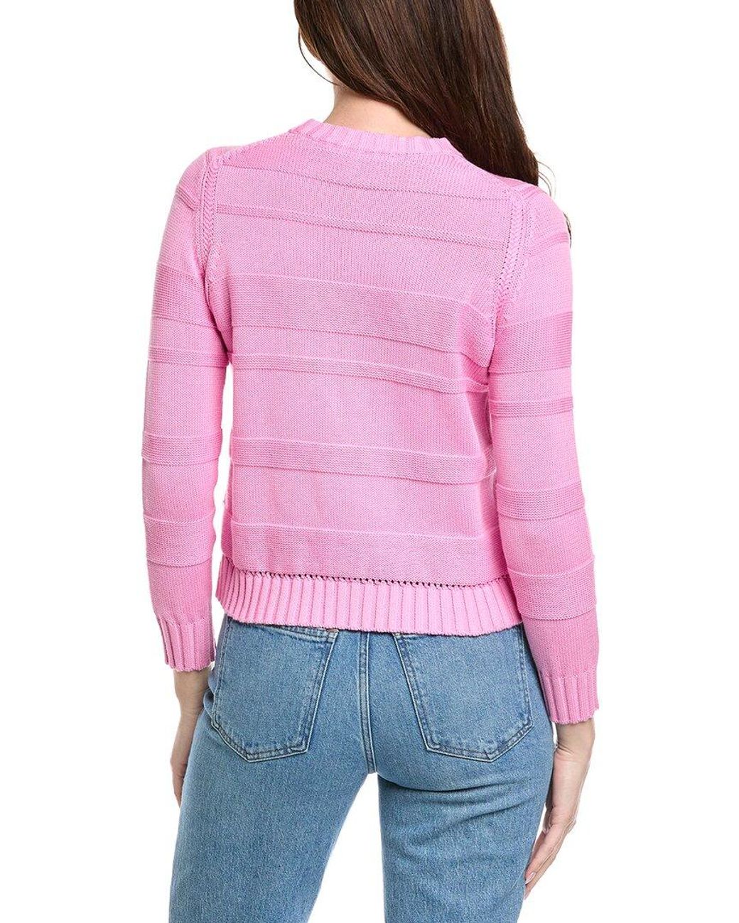 Hannah Rose Jessie Textured Stripe Pullover