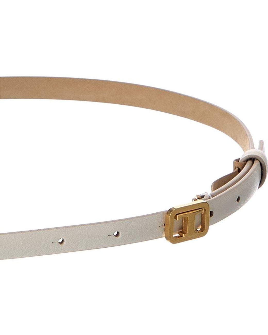Tod's White Leather Belt