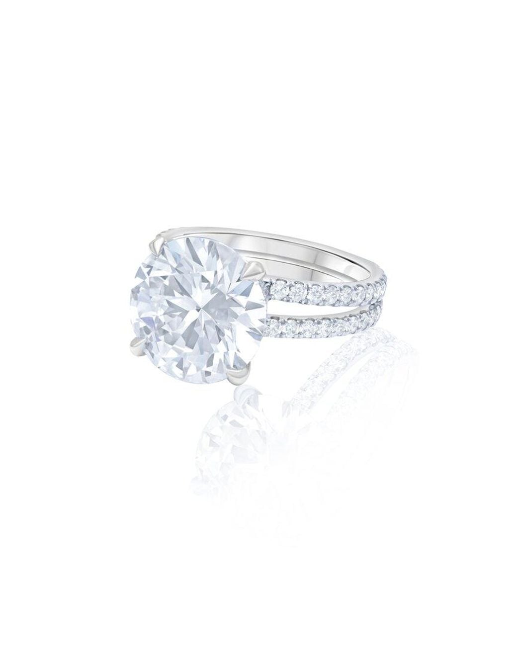Diana M White Diana M. Fine Jewelry 18K 10.70 Ct. Tw. Lab-Grown Diamond Ring