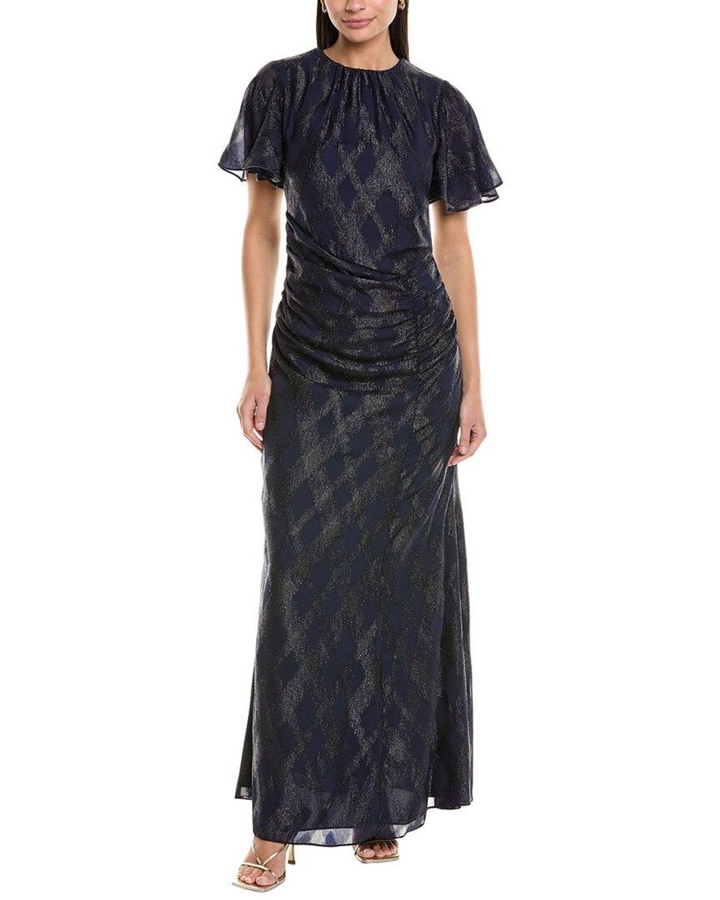 Shoshanna Blue Prisma Maxi Dress