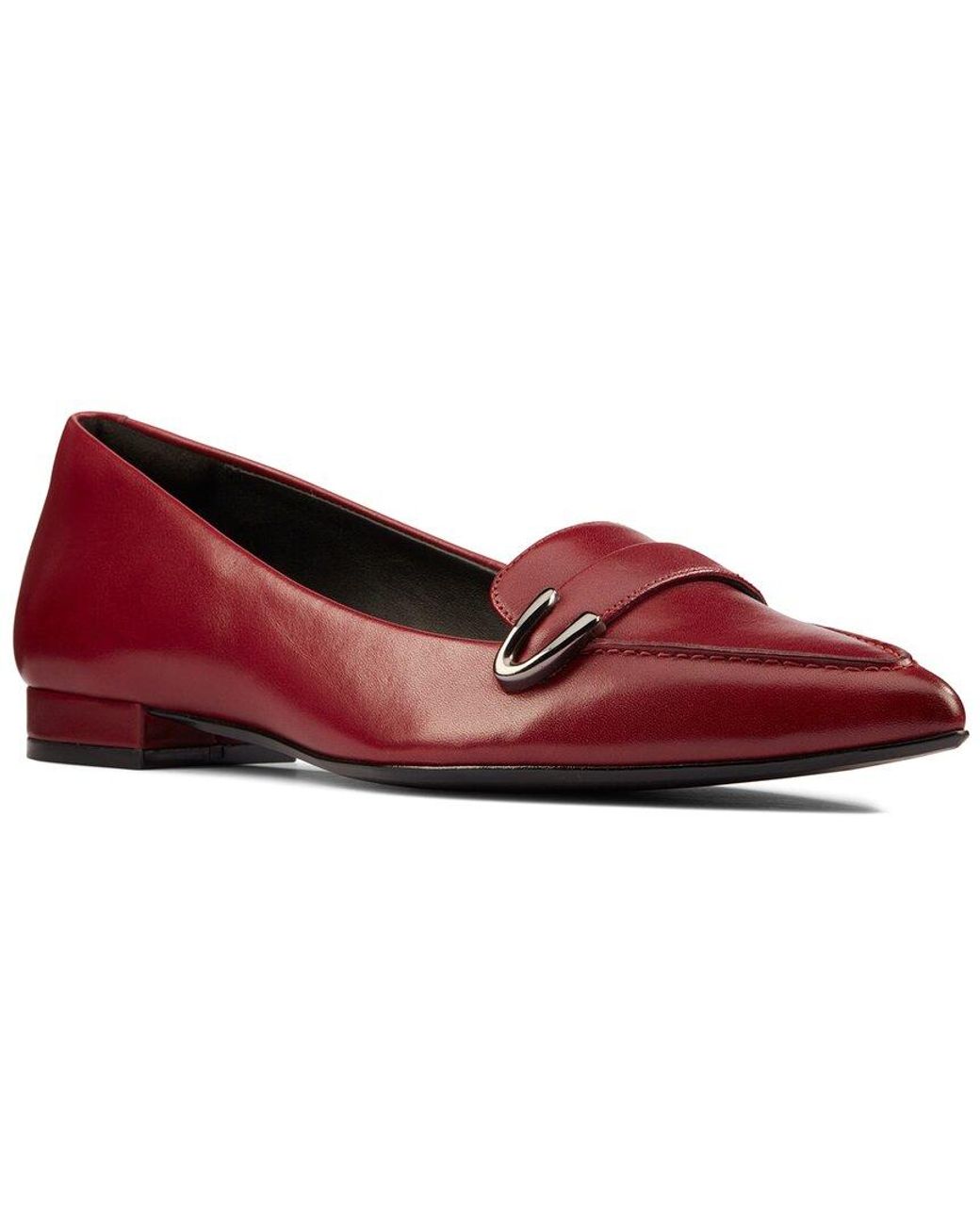 Clarks Laina Leather Shoe in Red | Lyst