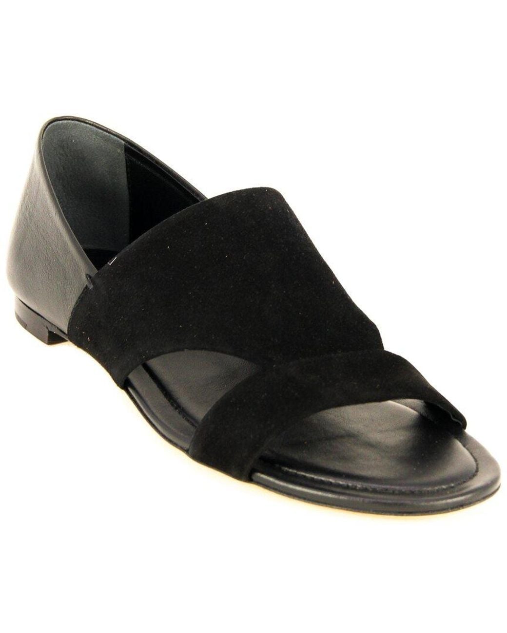 Tod's Black Suede & Leather Sandal
