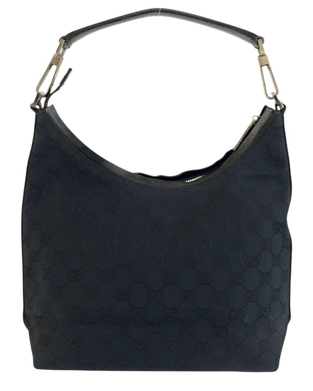 Gucci Blue Coated/Waterproof Canvas Shoulder Bag (Authentic Pre-Loved)