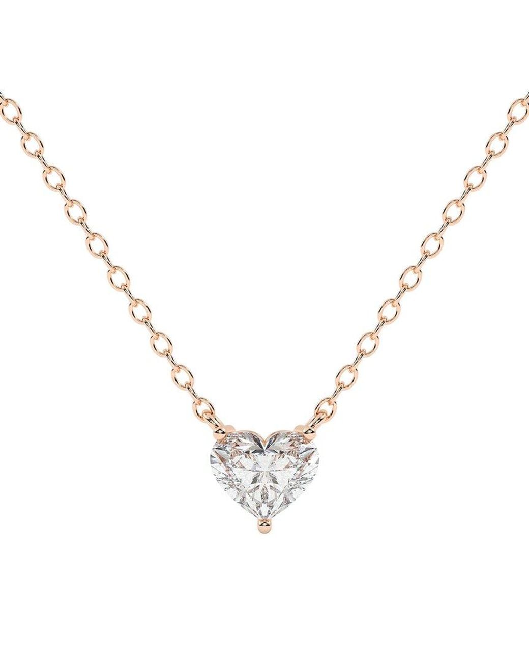 Lab Grown Diamonds Metallic 14K 1.00 Ct. Tw. Lab-Grown Diamond Necklace