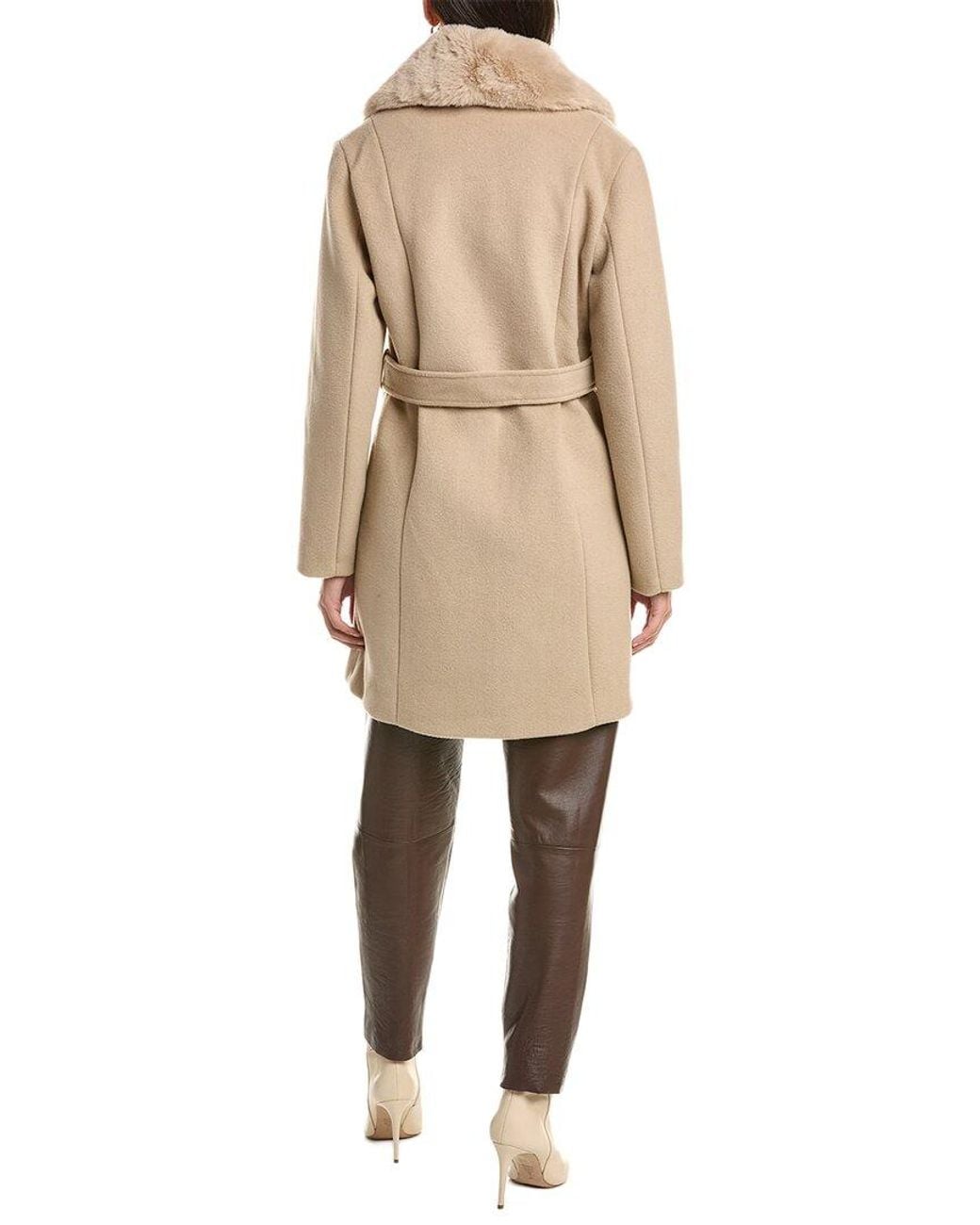 La Fiorentina Natural Soft Faux Fur Coat