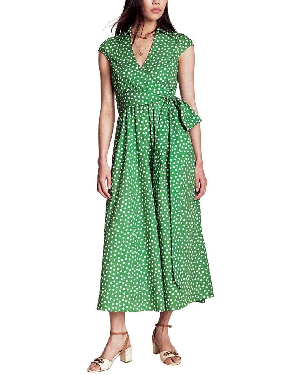 Boden Green Julia Wrap Midi Dress