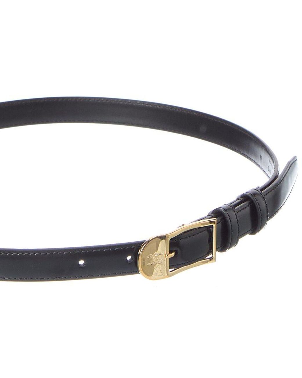 Céline Blue Taurillon Leather Belt