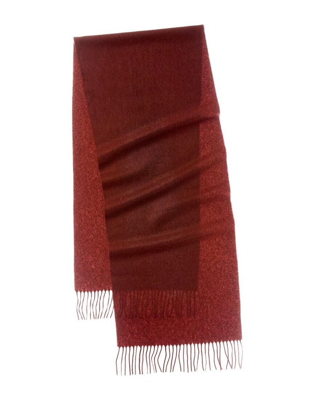 N.Peal Cashmere Red Large Woven Cashmere Scarf
