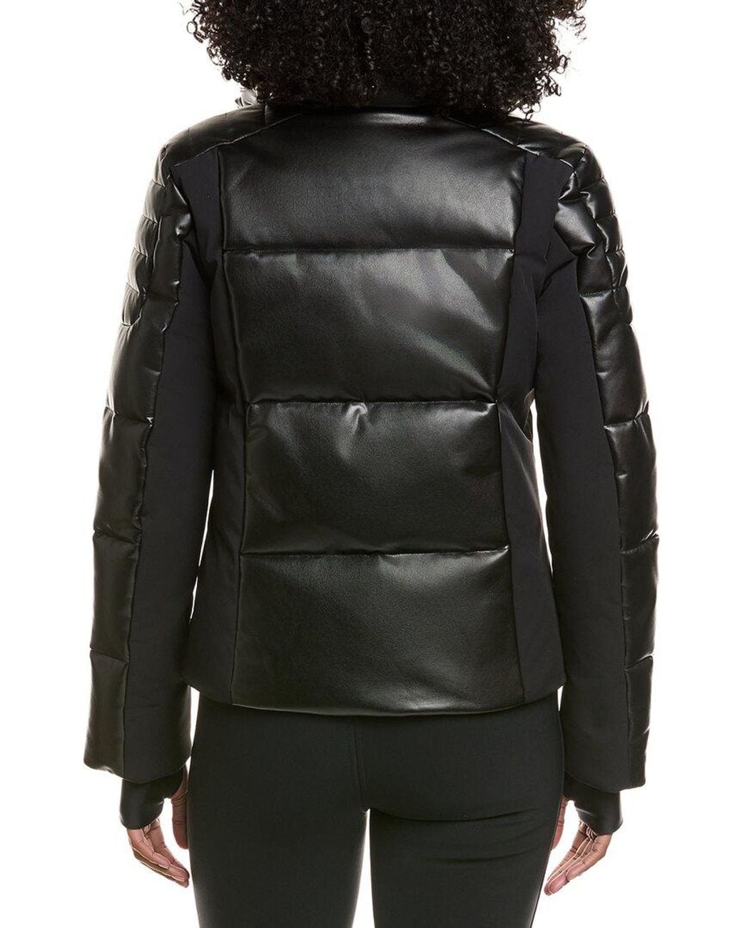 Bogner Black Ilana Leather Down Coat