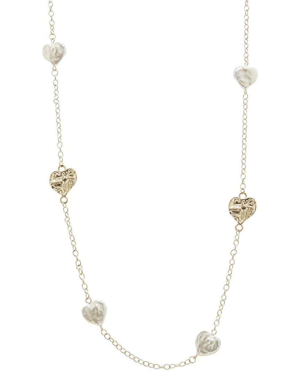 Juvell White Plated Mother Of Pearl Necklace