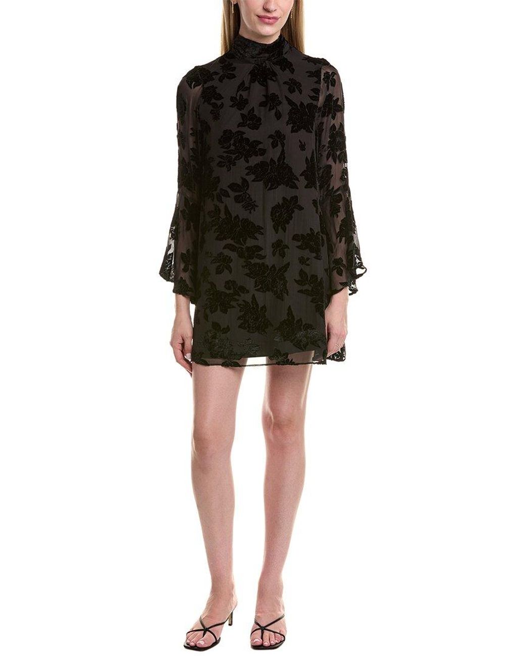 bea flora black dress NYC Barry Silk-Blend Mini in Model is 510 and