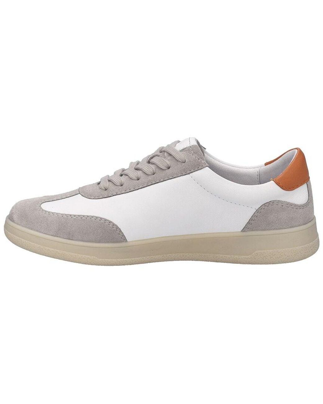 Josef Seibel White Jade 01 Suede & Leather Sneaker