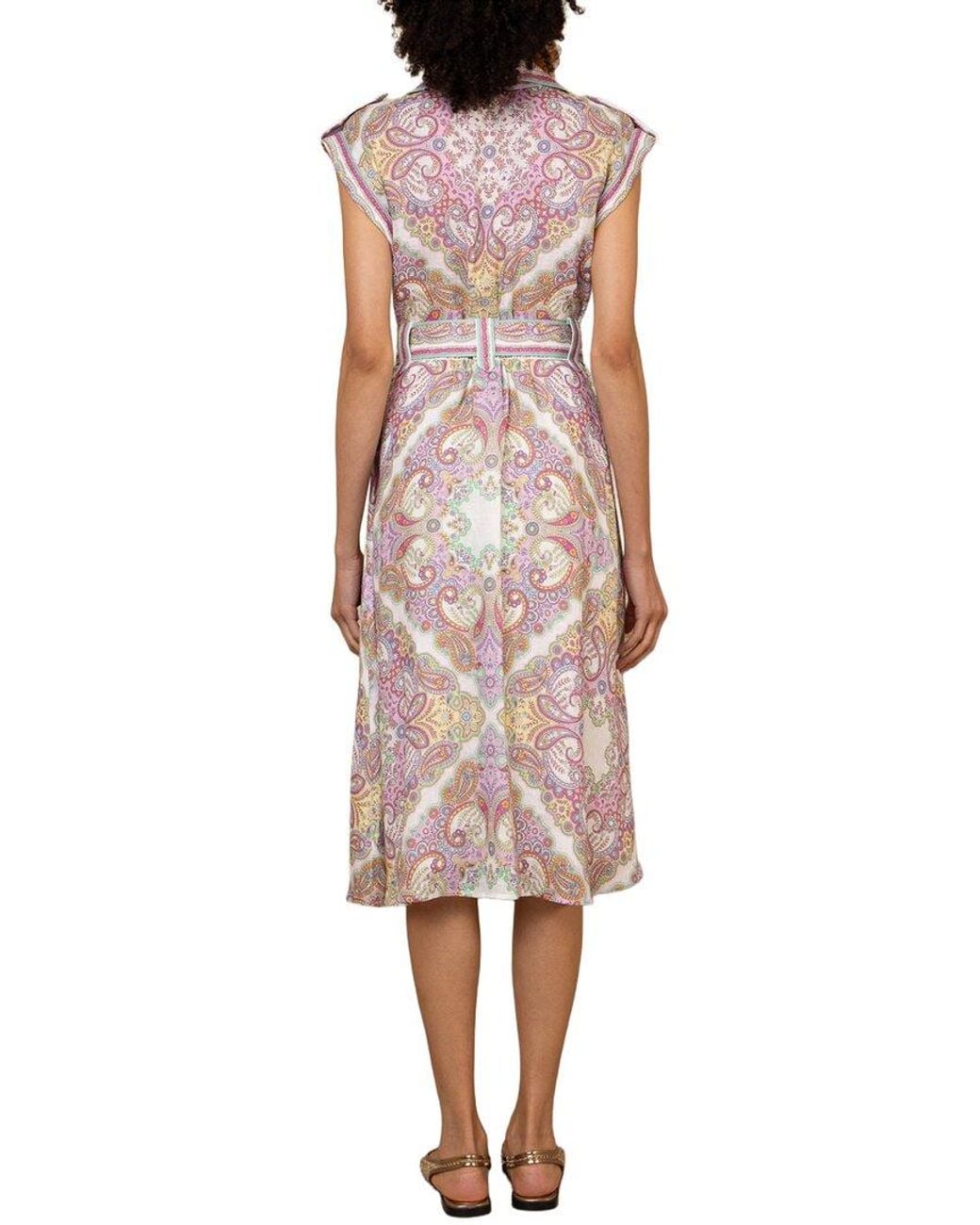 Hale Bob Pink Priscilla Midi Dress