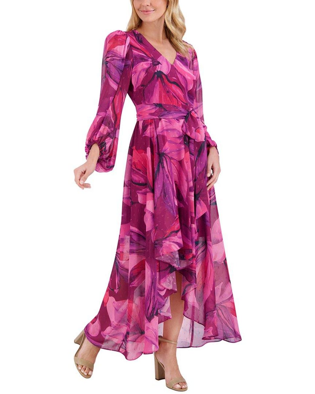 Eliza J Pink Hi-Lo Midi Dress