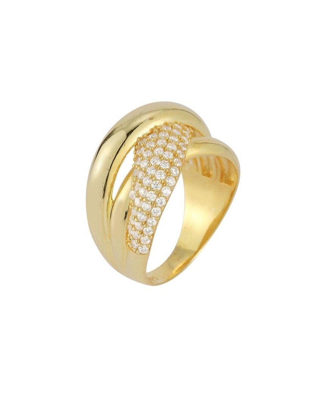 Sphera Milano White 14K Plated Cz Ring
