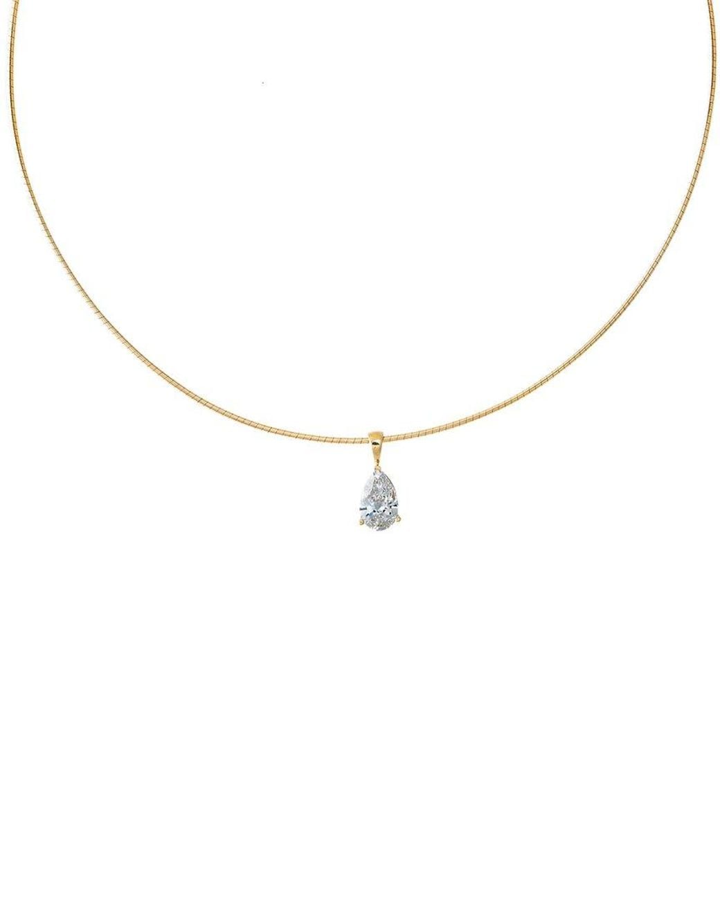 By Adina Eden Metallic 14K 3.00 Ct. Tw. Lab-Grown Diamond Necklace