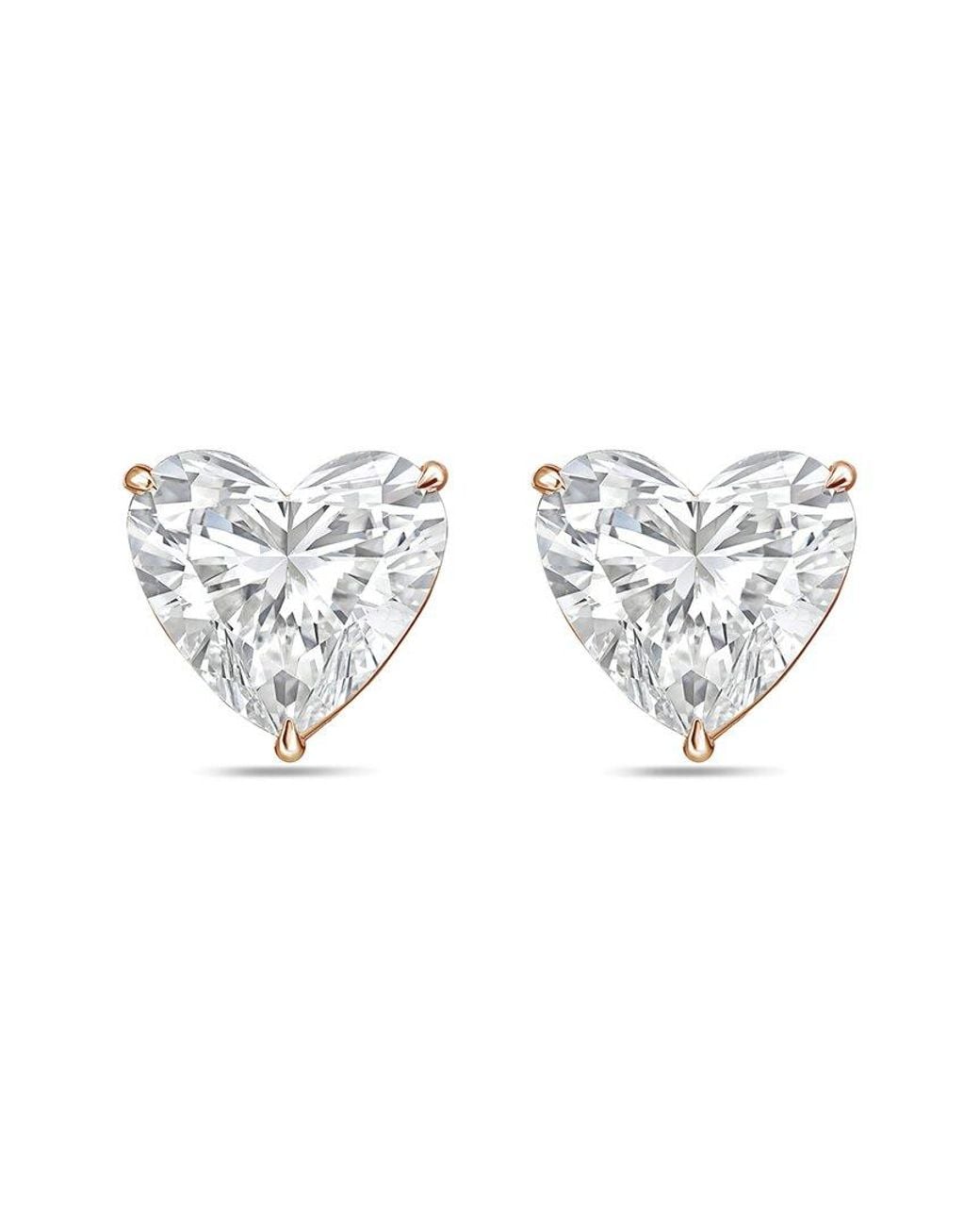 Diana M White Diana M. 14K Rose 15.00 Ct. Tw. Lab-Grown Diamond Stud Earrings