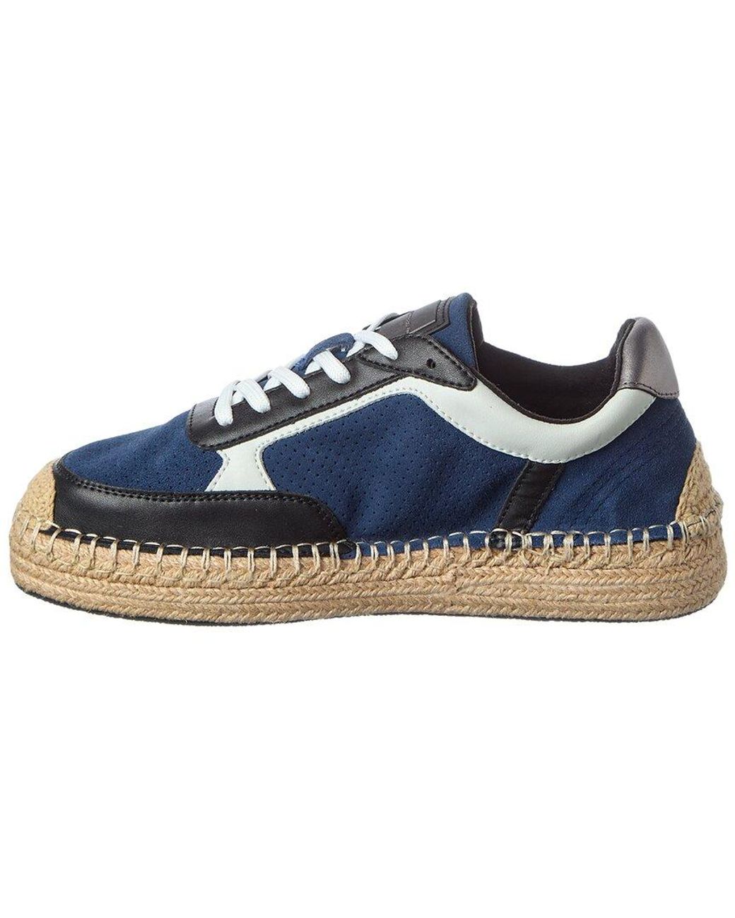 Karl Lagerfeld Blue Suede & Leather Sneaker for men