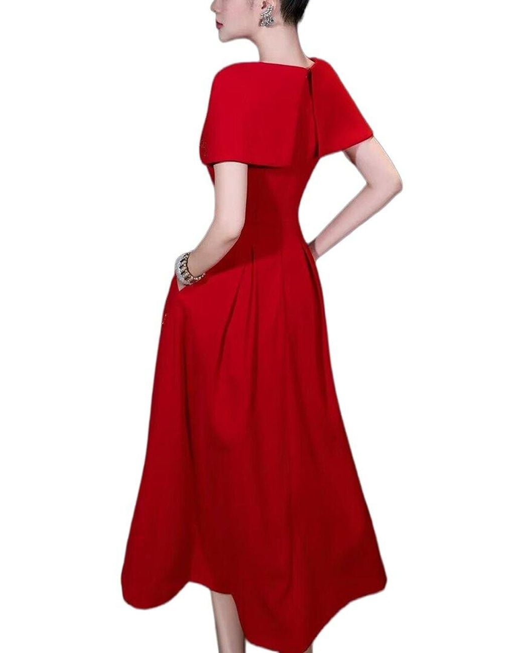 Olivia Taylor Red Midi Dress