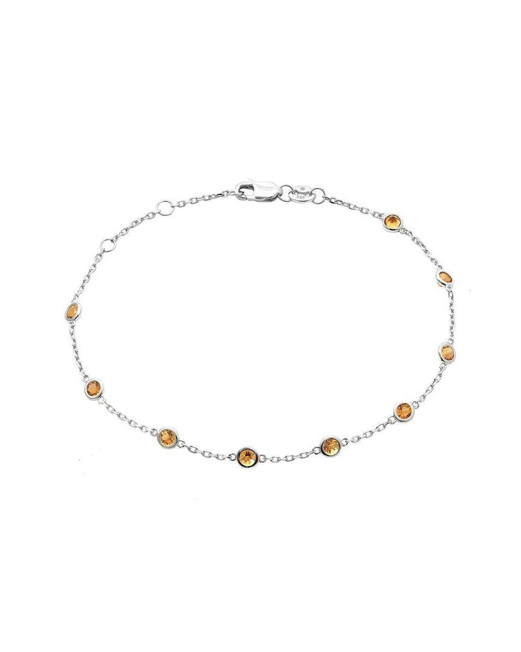 Gemstones White 0.95 Ct. Tw. Citrine Bracelet