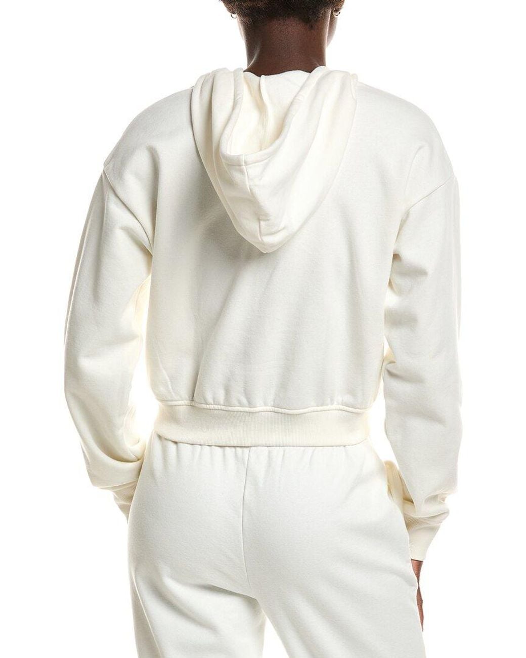 Beyond Yoga White Luxefleece Zip-Up Hoodie