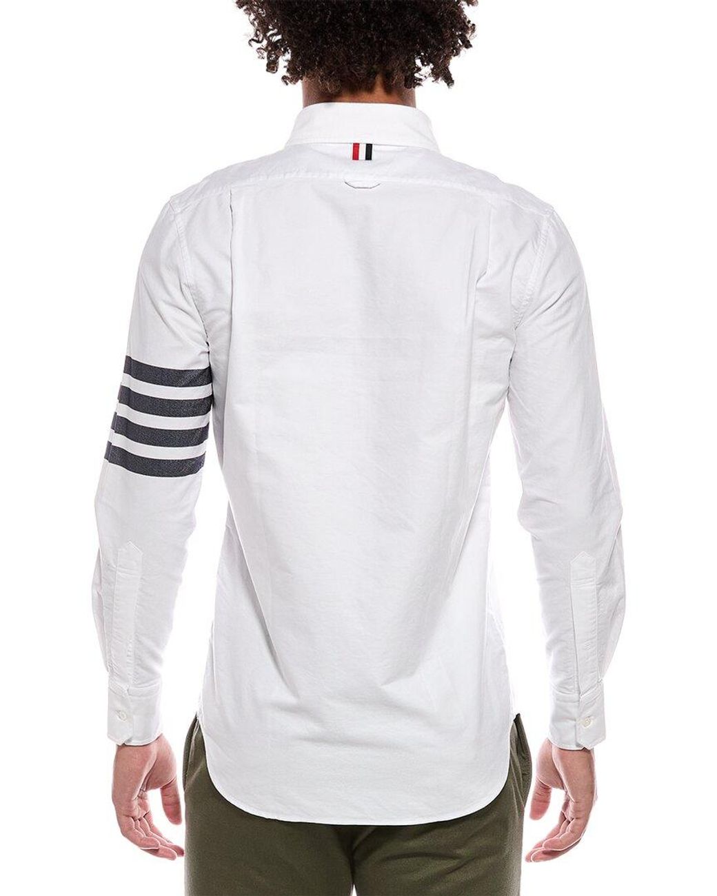 Thom Browne White Banded Shirt for men