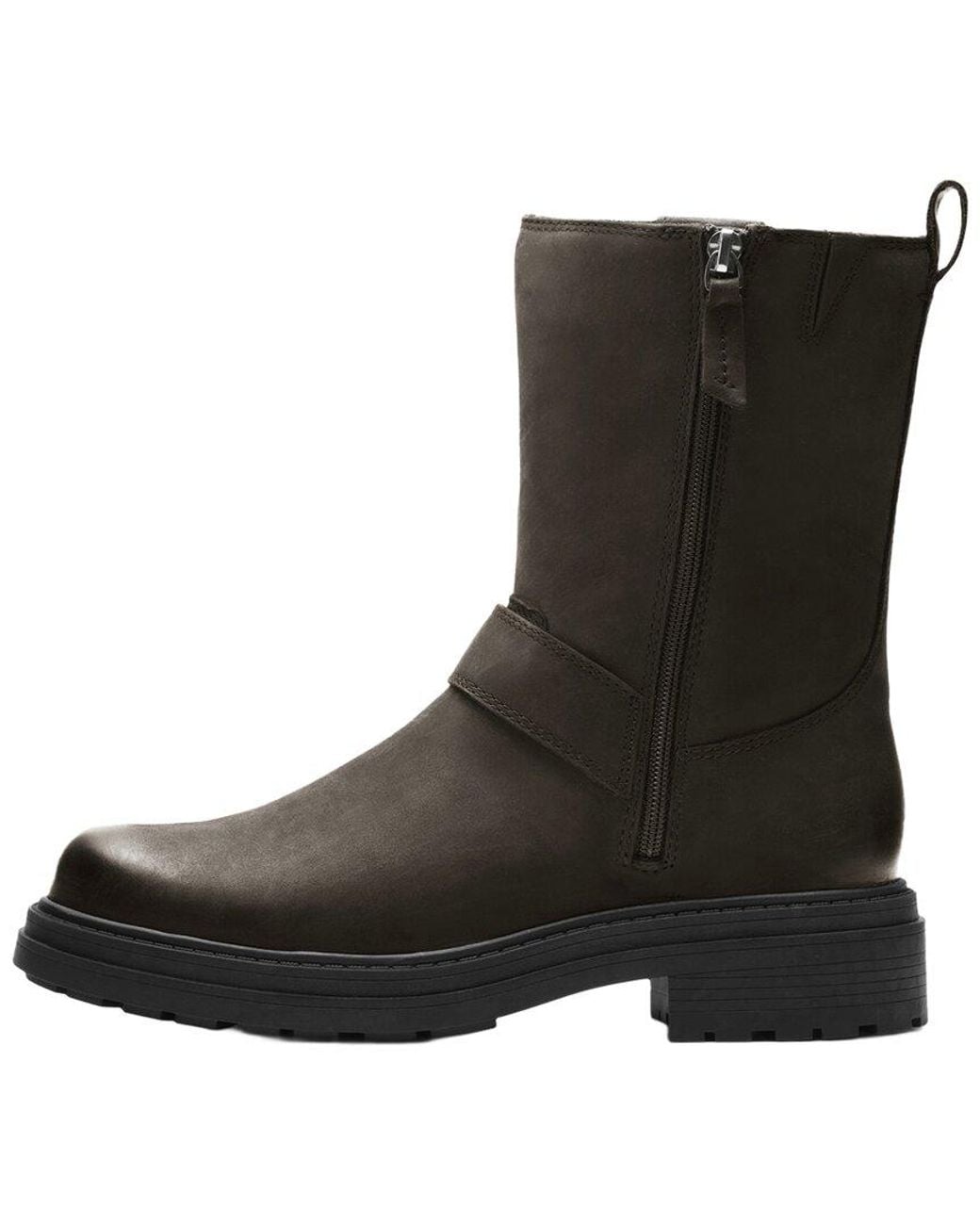 Clarks Black Dark Grey Lea Boot
