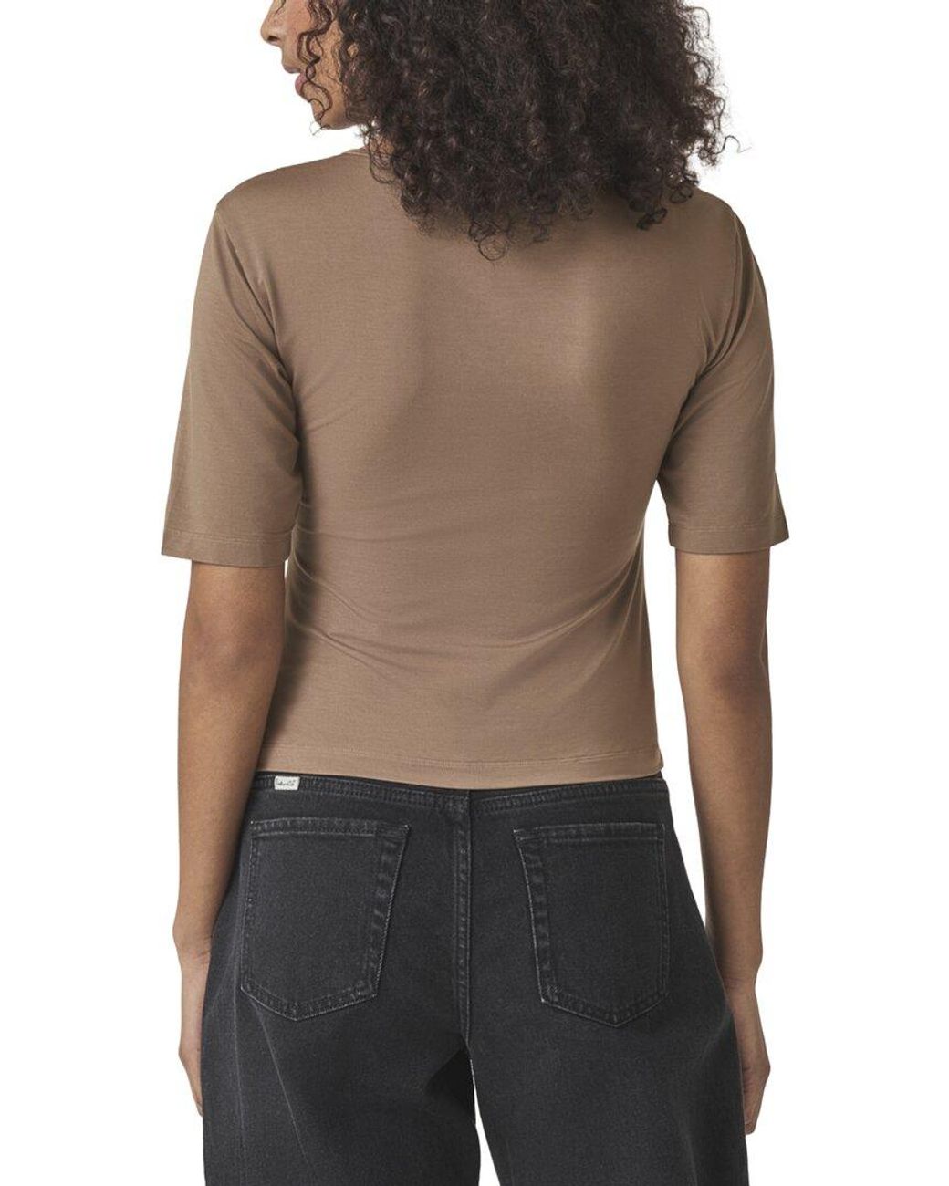 Splendid Brown Yasmina Ruched T-Shirt