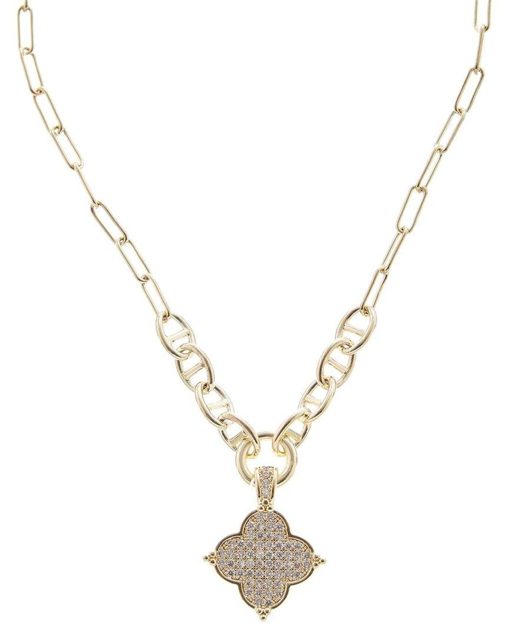 Juvell Metallic Plated Cz Necklace